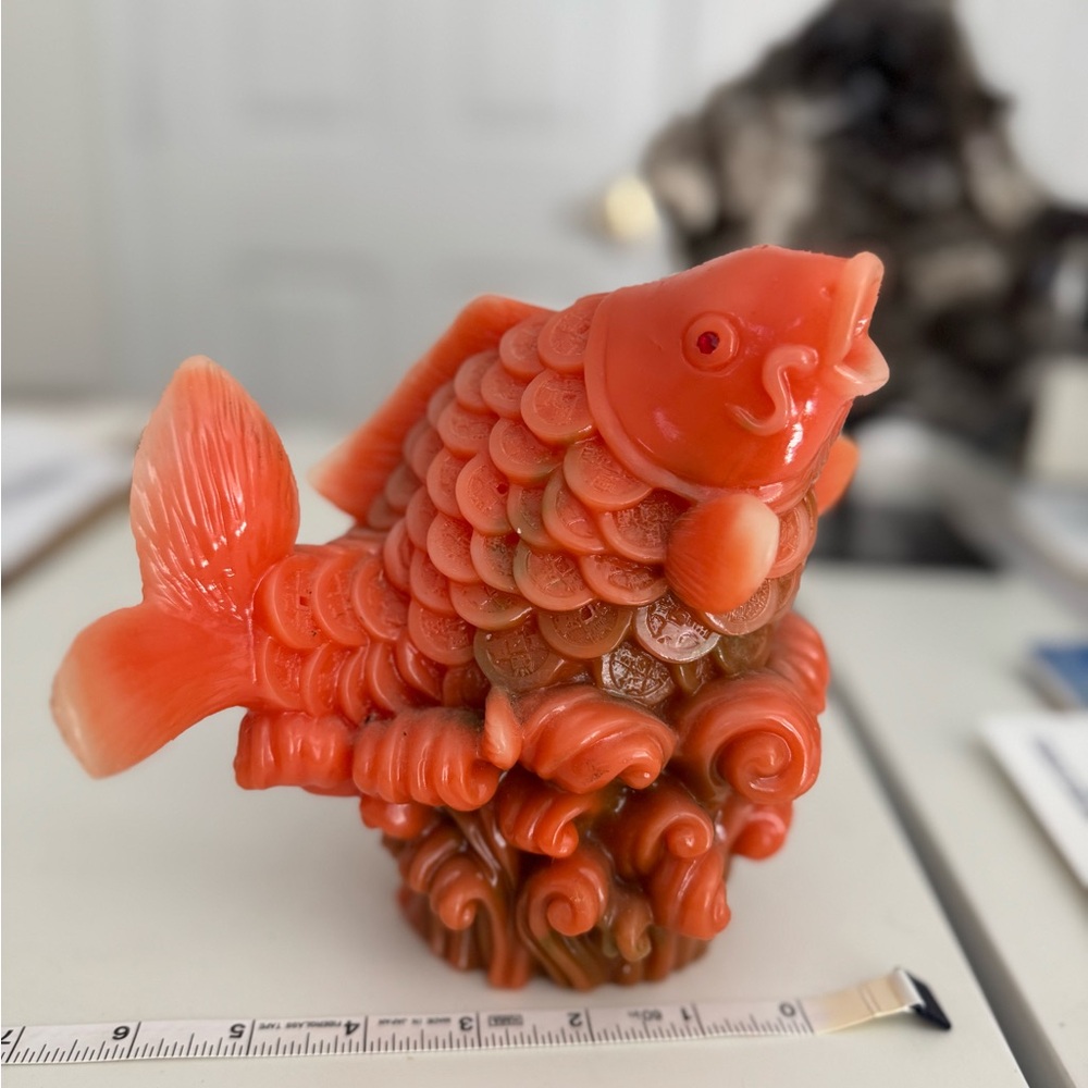 Orange Lucky Carp Fish feng shui luck